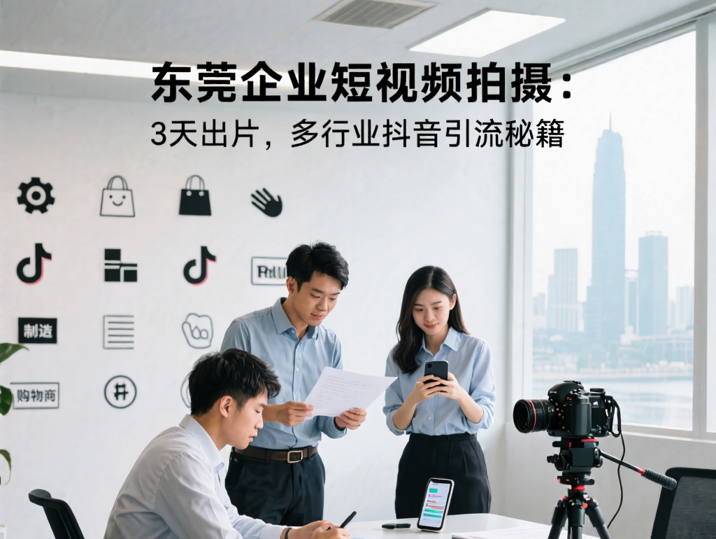 东莞企业短视频拍摄：3天出片，多行业抖音引流秘籍 /宣传片拍摄-企业宣传片拍摄-企业宣传片-三维动画制作-制作宣传片公司-影视公司